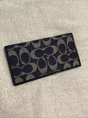 Coach Denim Checkbook Wallet